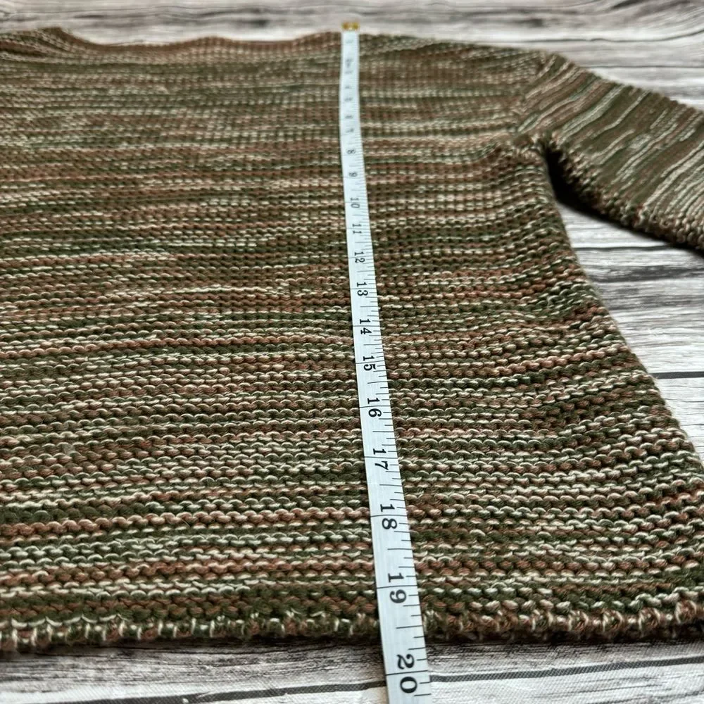 GAP Women's Short Sleeve Cropped Sweater XS Olive Earth Tone Boatneck Knit